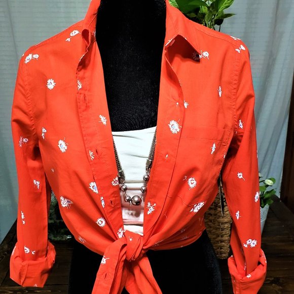 Lucky Brand Tops - Lucky Brand Classic Fit Red Button Up Top NWT